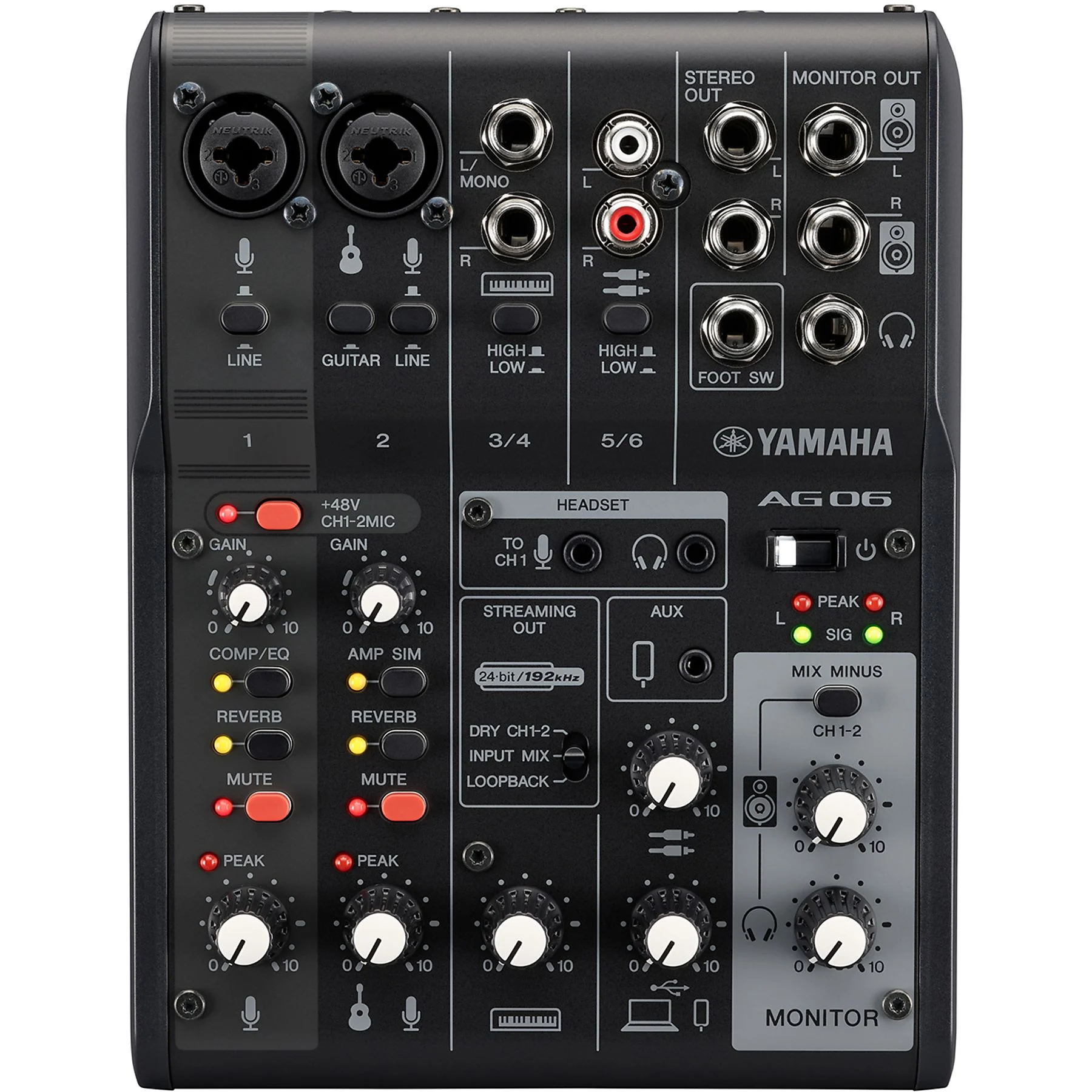 ag06b.webp YAMAHA AG06 MKII Black - immagine 1
