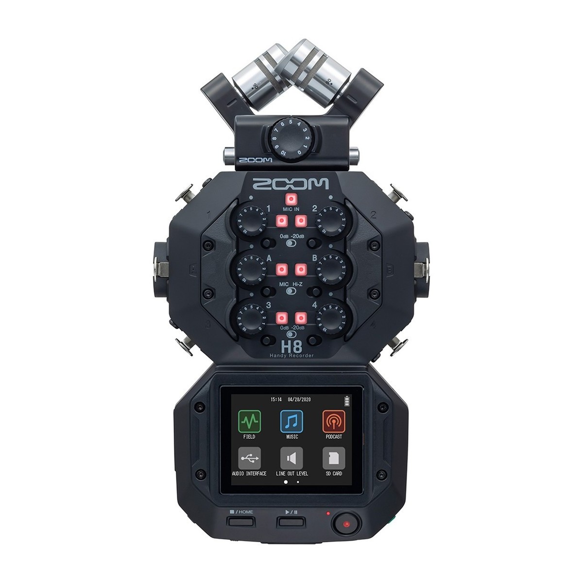 h8.jpeg REGISTRATORE PALMARE H8 12 TRACCE, INTERFACCIA AUDIO USB - immagine 1