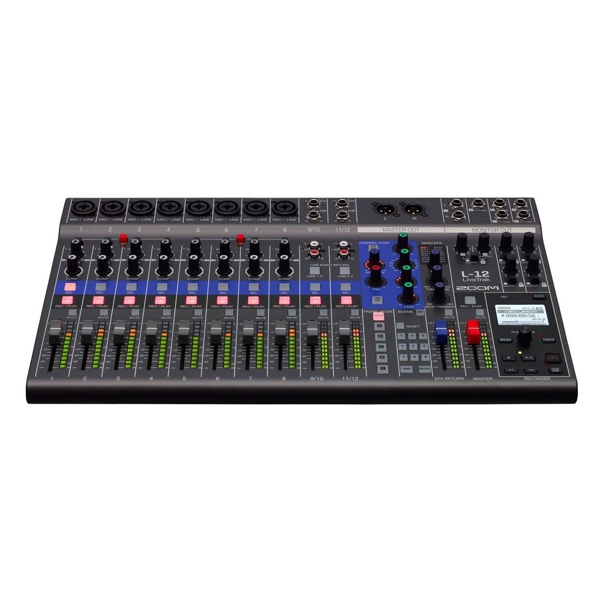 l12_1.jpeg ZOOM LiveTrak L12 Mixer 12 canali separati in registrazione - immagine 1